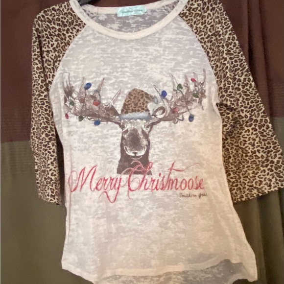 Southern Grace Tops - Southern Grace Distressed Cream Top - Size M